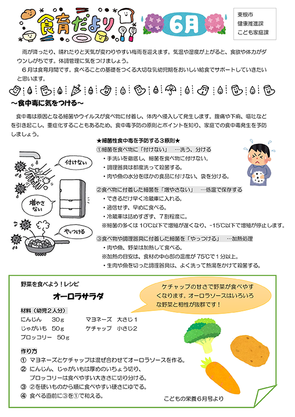 公立保育所食育だより6月号
