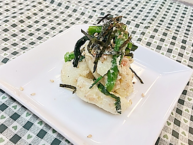 菜の花と胡麻のポテトサラダ