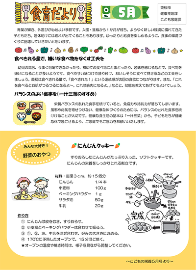 公立保育所食育だより5月号