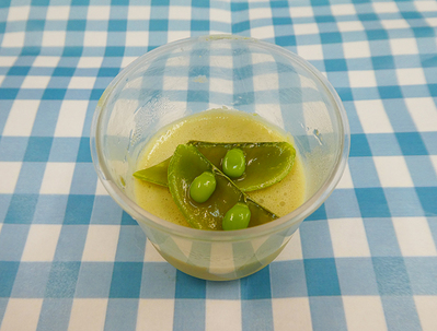 スナップエンドウのプリン