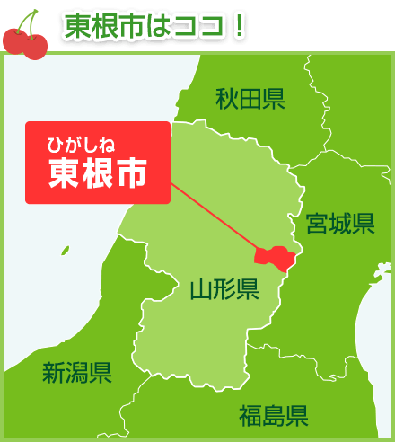 東根市の位置（山形県）